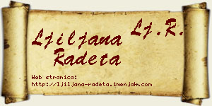 Ljiljana Radeta vizit kartica